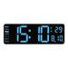 Orologio digitale LED da 13 pollici a doppio uso da parete/tavolo con ampio display, allarmi multipli e moderne opzioni di colore - Elegante arredamento per casa/ufficio_voghion.com