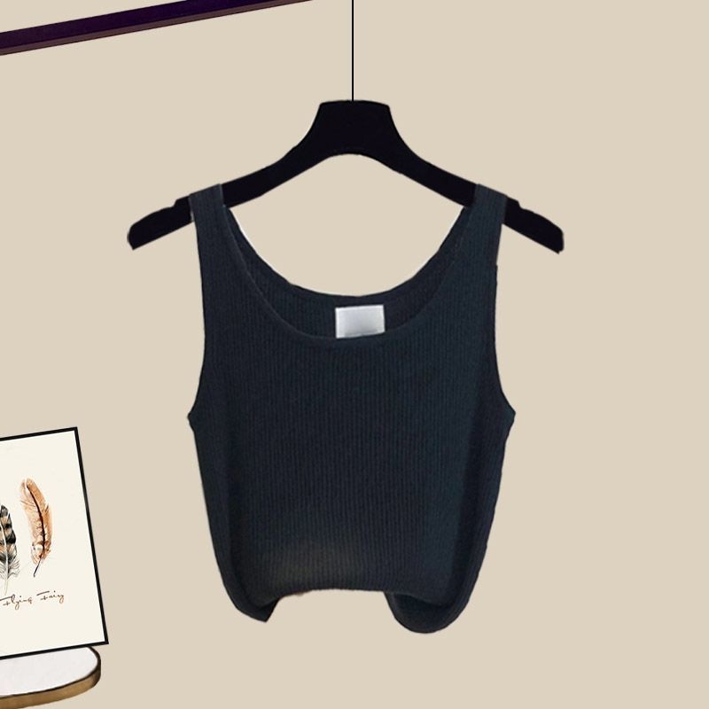 Damenbekleidung Sommeranzüge Große Nischengröße Vielseitiges Hosenträgerhemd Lockere Hose mit weitem Bein Dreiteiliger Anzug_voghion.com
