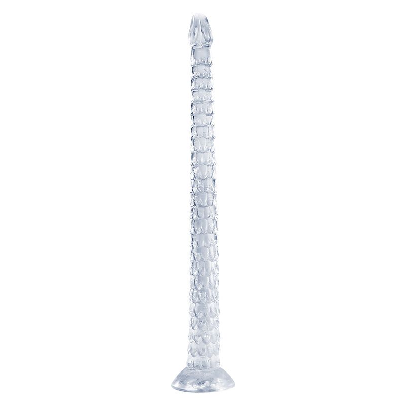 Dildo anale unisex extra lungo a forma di squama di drago da 48 cm, realistico e trasparente, giocattoli sessuali per adulti_voghion.com
