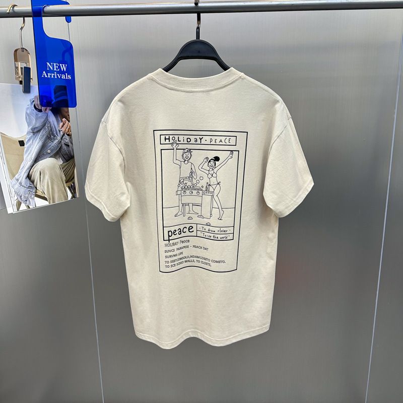 T-shirts à manches courtes pour hommes et femmes, marque tendance, ample, en coton, pour couple, tendance, BWCNE2279_voghion.com