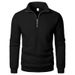 Casual Half-Zip Stand Collar Trendy Simple Loose Plus Size Fleece Men's Sweatshirt Cross-Border_voghion.com