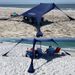 Tenda de proteção solar FPS 50+ - Cobertura com proteção UV para áreas externas com tecido de Lycra para praia e areia Tenda de sombra portátil Fácil instalação Design à prova de vento_voghion.com