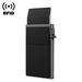 Men’s Bags RFID Side Push Anti Theft Multi Card Metal Card Holder Aluminum Alloy Card Box Multi Function Cash Clip Credit Card Holder_voghion.com