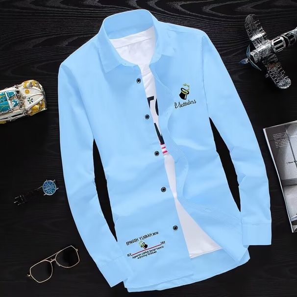 Langärmelige neue Sommer dünne Modejacke Herren vielseitiges Freizeithemd_voghion.com