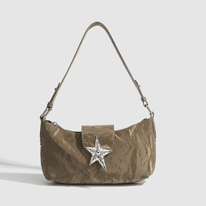 Waste Star Strukturierte Unterarm-Multifunktions-Freizeittasche für Damen_voghion.com