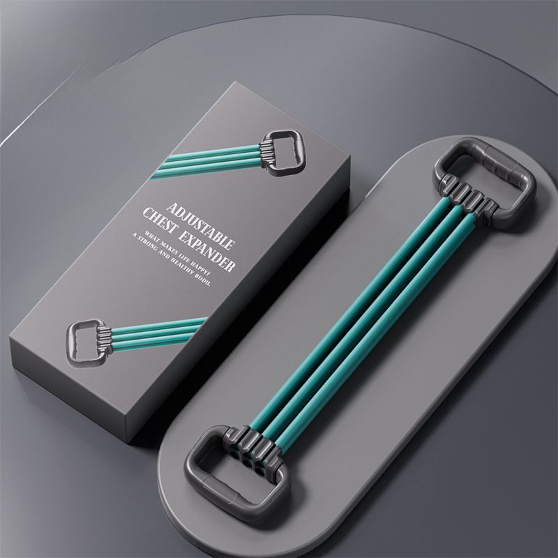 Attrezzatura per l'allenamento dei muscoli del torace e delle spalle a sei tubi per uomini e donne, per uso domestico, con fascia elastica e corda di resistenza per braccia e braccia._voghion.com