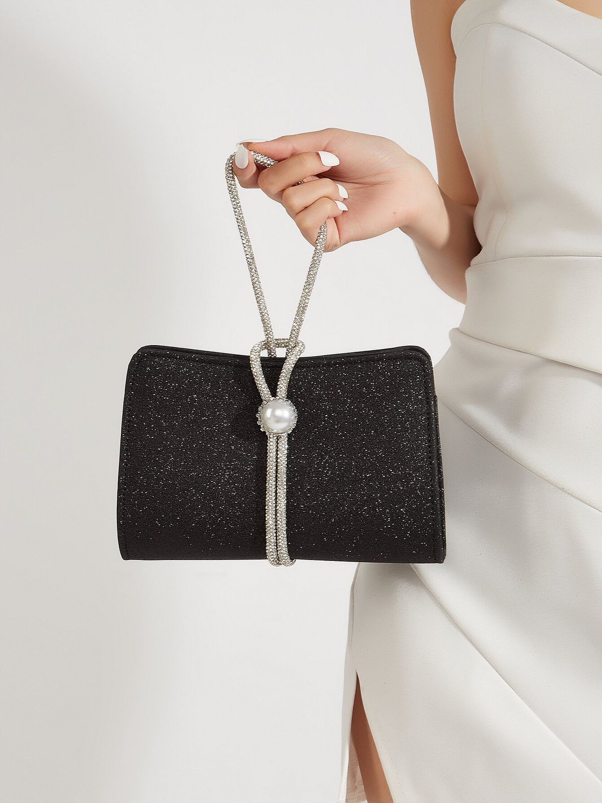 Frauen Abendkleid Tasche Dekorative Perle Strass Premium Mini Handtasche Für Hochzeit Geburtstag Party_voghion.com