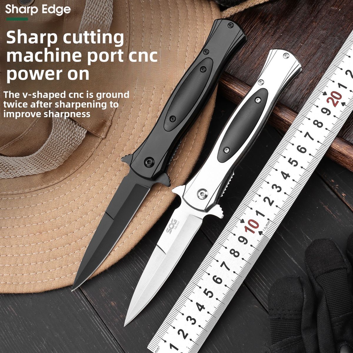 Buitenmes van roestvrij staal, opvouwbaar, zelfverdediging, klein fruitkampeermes met hoge hardheid_voghion.com