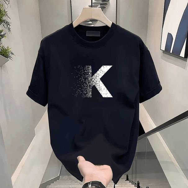 Vasaros populiarios grynos medvilnės amerikietiško stiliaus pigūs gražūs jaunimo marškinėliai trumpomis rankovėmis vyriški ir moteriški mados prekės ženklo gatvės laisvai tinkantys drabužiai_voghion.com