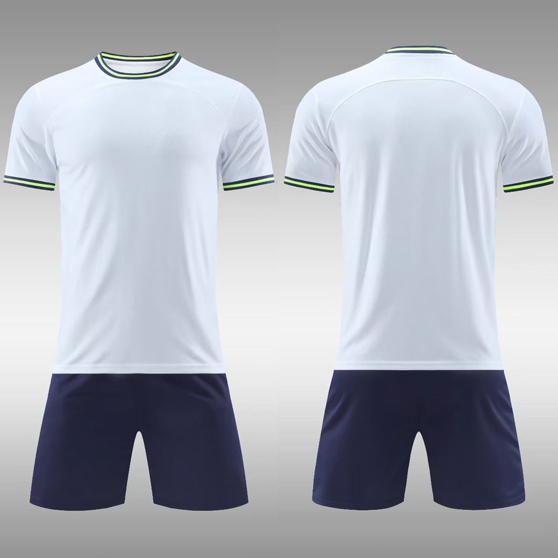 22-23 Light Board Trikot, kurzärmliges weißes Fußballset für Erwachsene, Teamtrikot_voghion.com