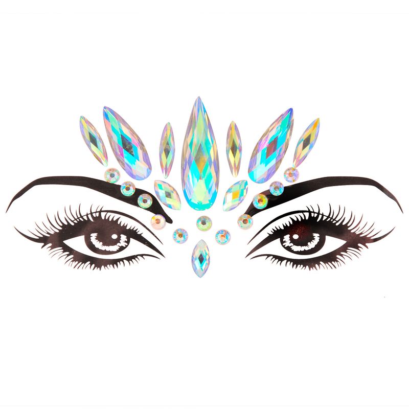 Adesivi per il viso per festival di musica elettronica di Halloween EDM, adesivi per sopracciglia, resina di diamanti, adesivi di diamanti per carnevale, decorazione del viso in maschera_voghion.com