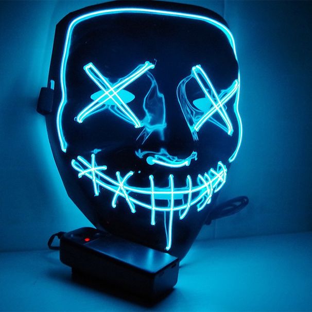 Glowing Black V Mask Cool Cold Light Halloween Mask Ghost Steps Glowing Mask_voghion.com