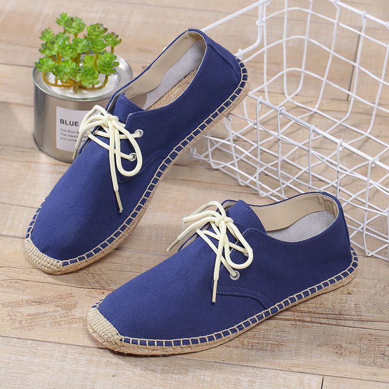 55% Repurchase Rate: Old Beijing Grass Woven Odor Proof Canvas, Men's Fisherman Breathable Lazy Versatile Linen Cloth_voghion.com
