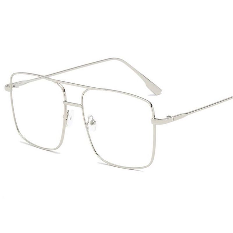 Nya Glasögon med Stor Båg och Receptbelagda Metallbågar Dam Minuslins Fyrkantiga Närsynta Glasögon Herr Myopes Lunettes 0 -0.5_voghion.com