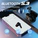 Wireless Earphone Bluetooth 5.3 Headphone 60H Playback LED Power Display Ear Buds Mic Noise Cancellation Stereo Sound_voghion.com
