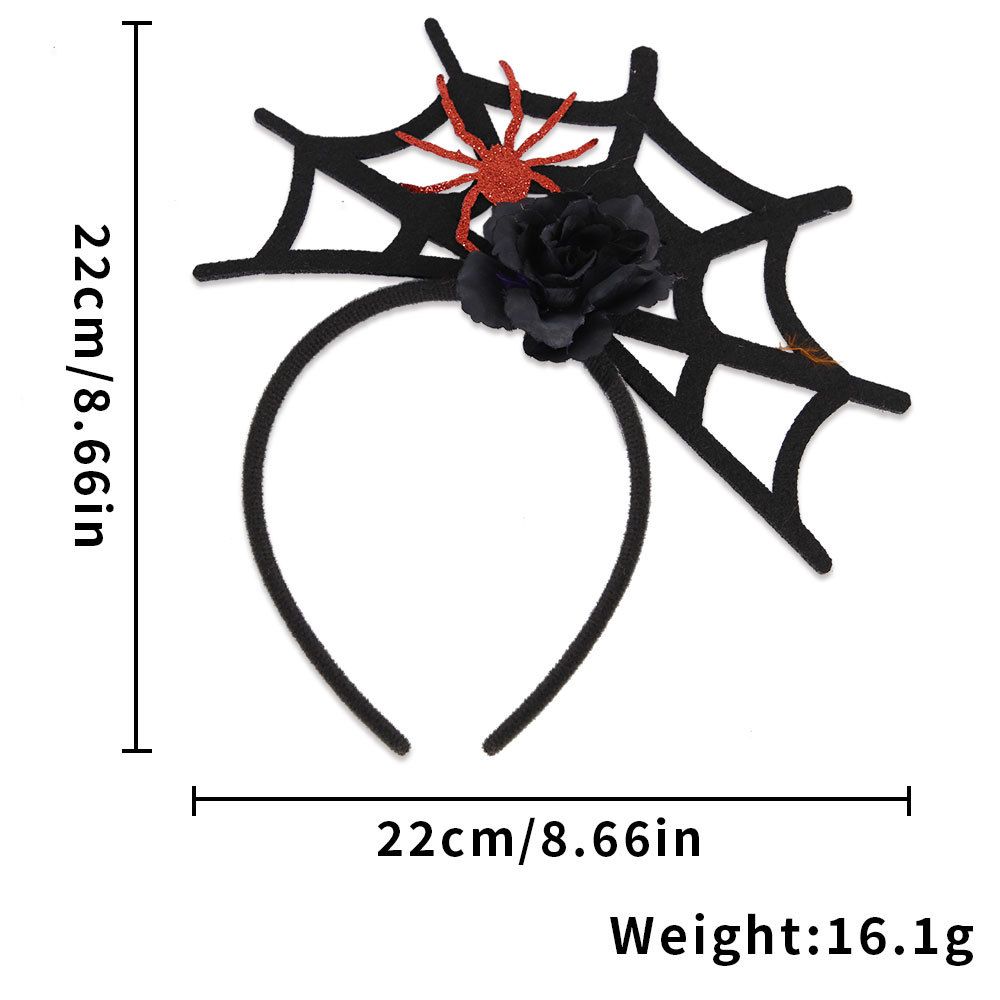 Halloween Party Headband - Witch Hat With Spider, Bat, And Gothic Designs For Costume Parties And Cosplay Three Dimensional Witch Hat Spider Headband_voghion.com