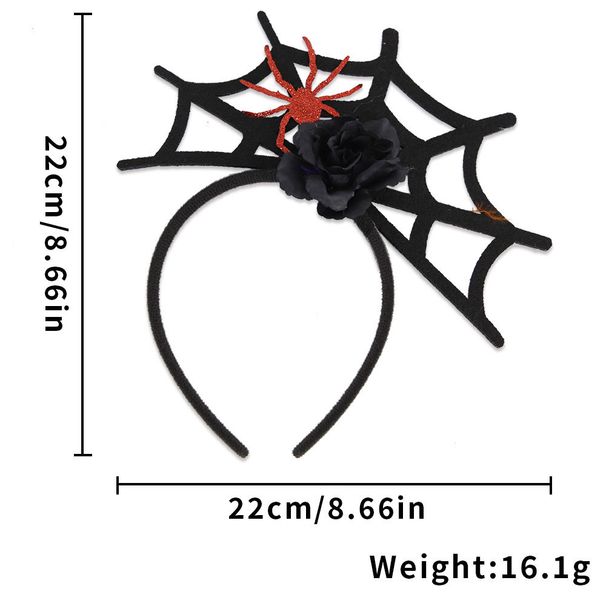 Halloween Party Headband - Witch Hat With Spider, Bat, And Gothic Designs For Costume Parties And Cosplay Three Dimensional Witch Hat Spider Headband_voghion.com