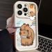 Compatible for iPhone 16 15 14 13 12 11 PRO MAX XR XS X 8 7 6 6S PLUS Full protection couple capybara case_voghion.com