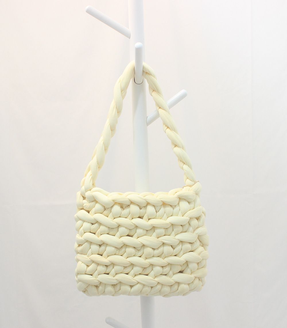 Extra Thick Icelandic DIY Handmade Self-Made Core Yarn Handwoven Material Handheld Bag_voghion.com