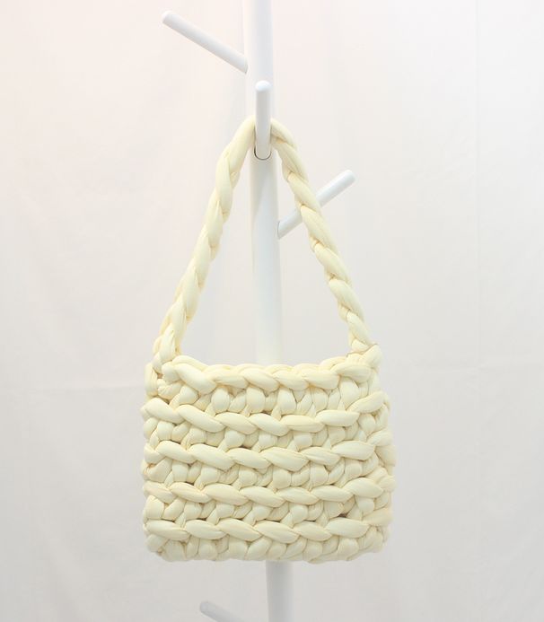 Extra Thick Icelandic DIY Handmade Self-Made Core Yarn Handwoven Material Handheld Bag_voghion.com