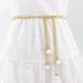 Cintura sottile in vita con perle da donna, cintura decorativa bianca abbinata, cintura in metallo semplice e alla moda in stile coreano per abiti_voghion.com
