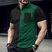 Men's Clothing Summer T Shirt Men's Zipper Color Matching Lapel Sports Horse_voghion.com
