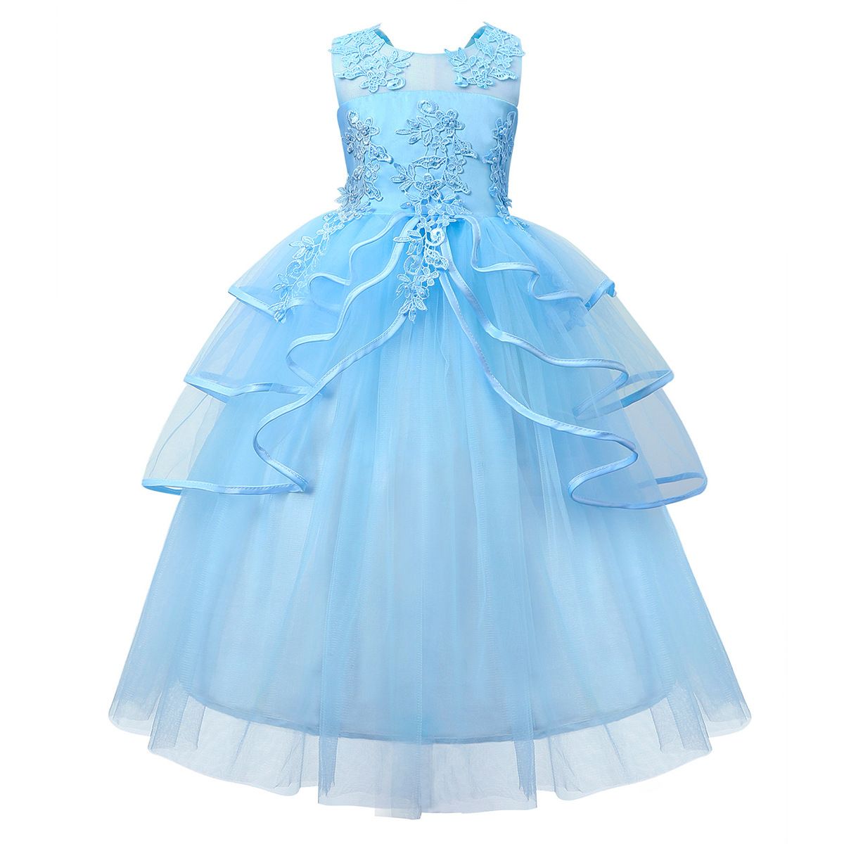 Mother & Kids children's clothing wedding dress dress children's princess dress girl piano catwalk performance fluffy long dress_voghion.com