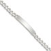 Sterling Silver 8inch Polished Engraveable Curb Link ID Bracelet_voghion.com