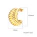 Cross-Border European And American Gold High-End Threaded Light Style Women's Stainless Steel Spiral Trendy Earrings_voghion.com