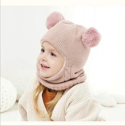Kindermutsen Kindermutsen en kettingen met wollen verdikte oorbescherming hoofddeksels winter voor mannen en vrouwen_voghion.com