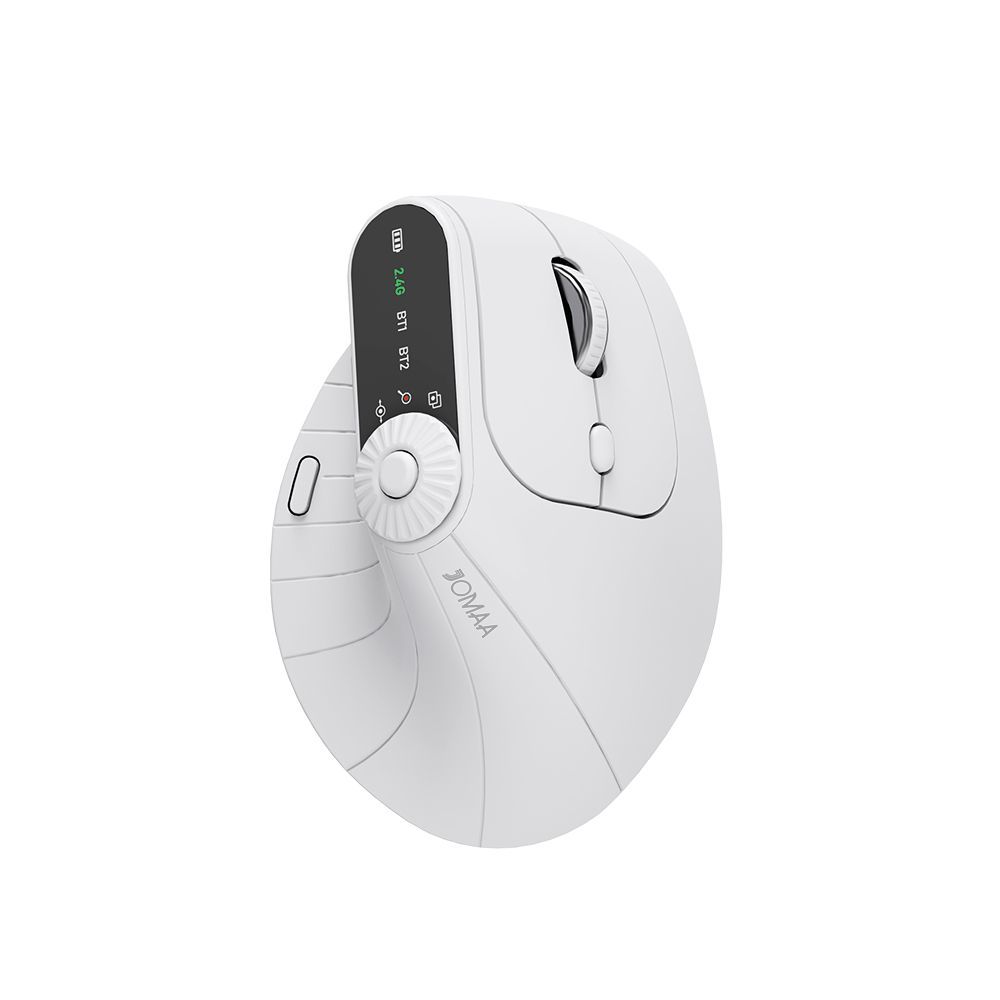 Ergonomic Vertical Wireless Bluetooth Connection With Display Rechargeable Multifunctional Office Mouse Game_voghion.com
