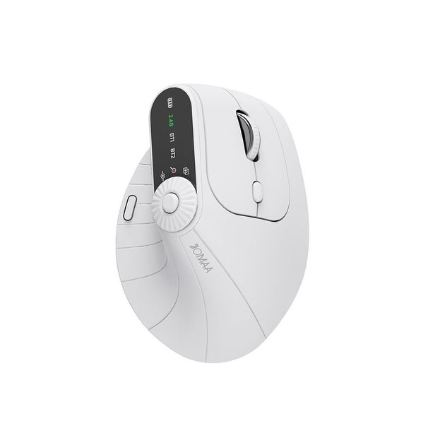 Ergonomic Vertical Wireless Bluetooth Connection With Display Rechargeable Multifunctional Office Mouse Game_voghion.com