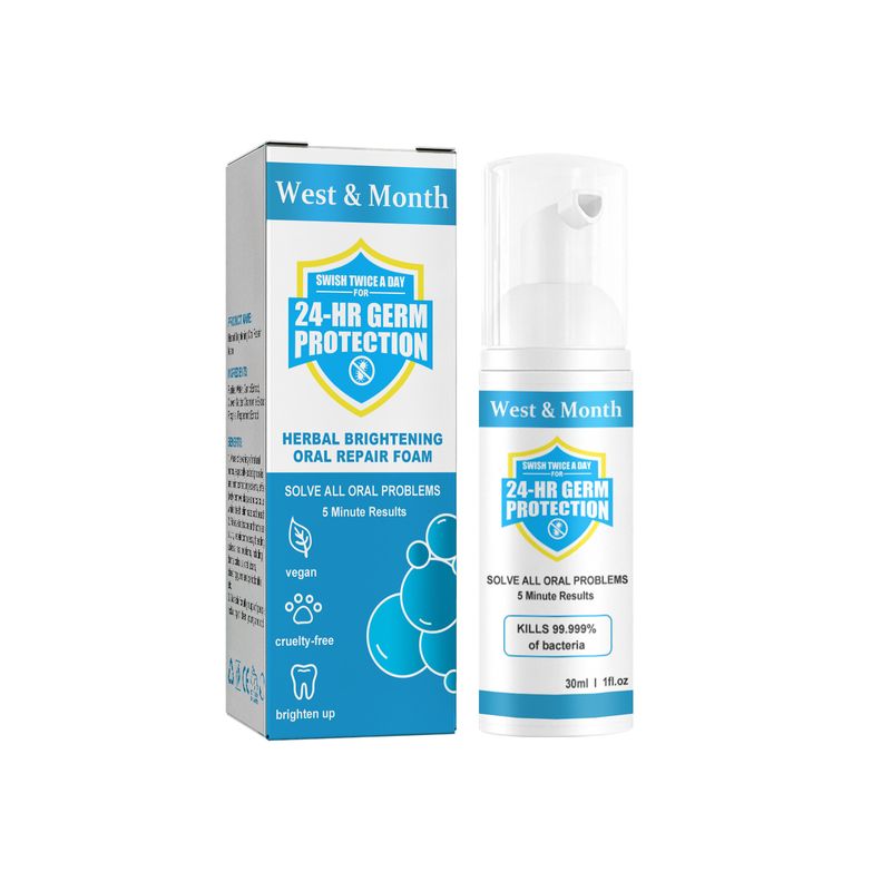 Toothpaste West&Month Herbal Mousse for Whitening Teeth Cleansing Odor and Stain in Mouth Whitening Teeth foam_voghion.com