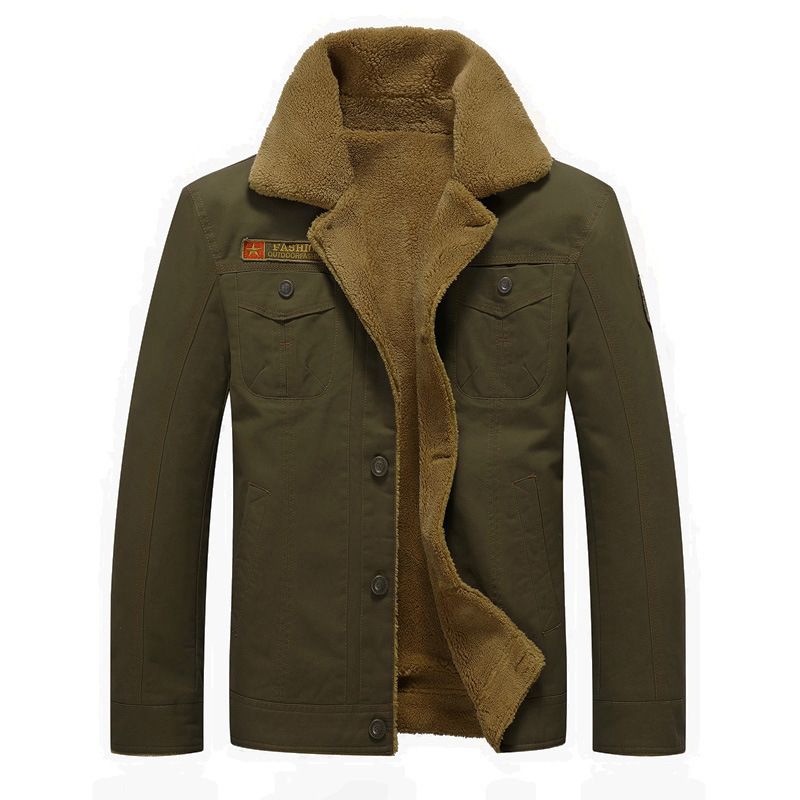 Abbigliamento da uomo Modelli autunnali e invernali Plus Giacca con colletto alla coreana ispessita in velluto Cappotto Abbigliamento in cotone Cappotto casual in cotone di grandi dimensioni da uomo_voghion.com