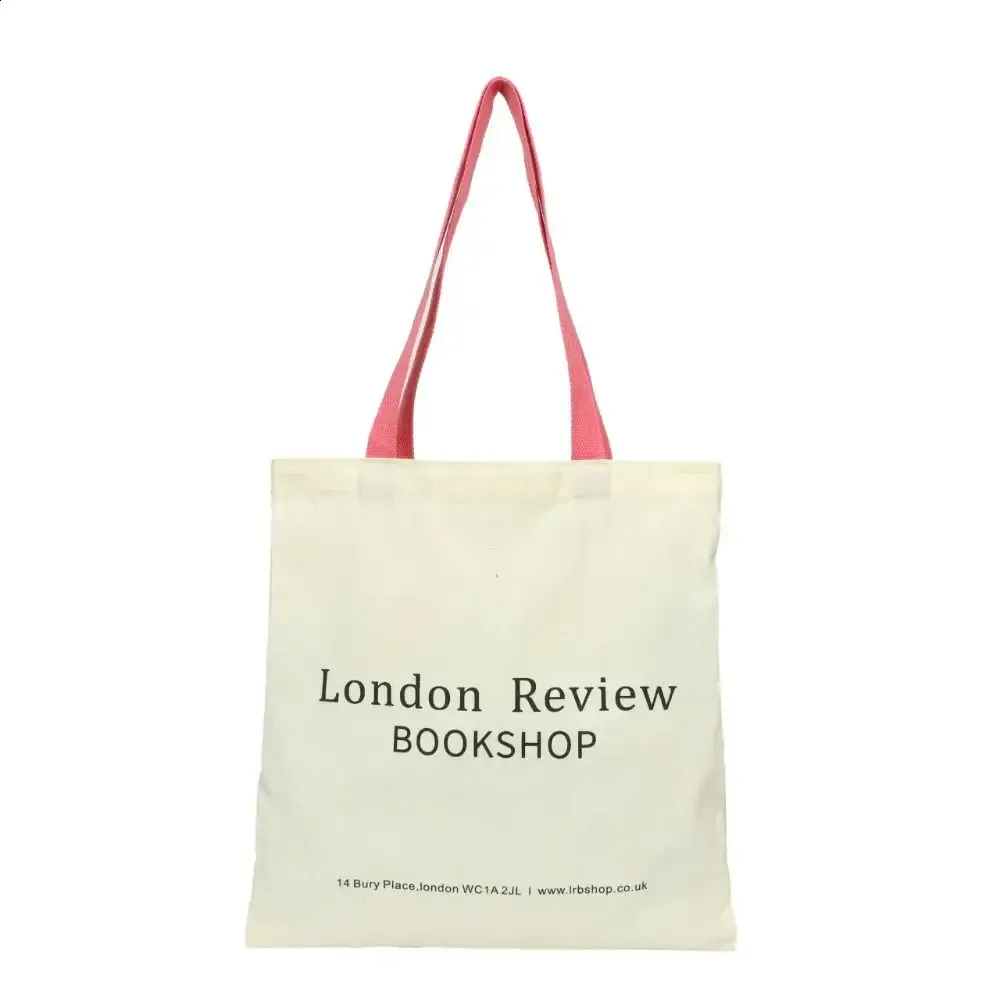 Borsa a tracolla in tela di cotone con grande capacità, casual e con lettere 240823_voghion.com