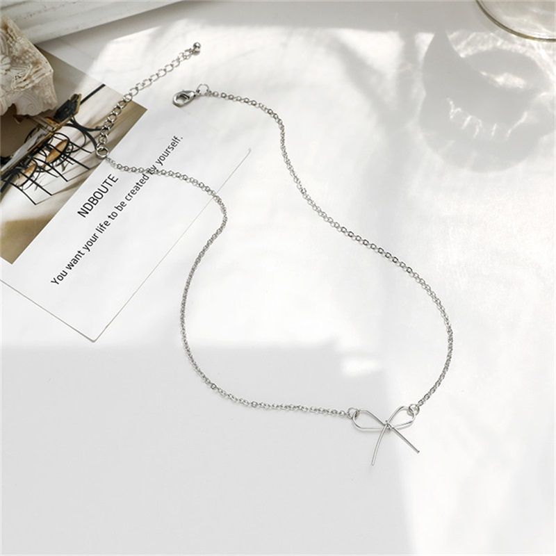 VENUS Sier – colliers avec pendentif en forme de nœud Sterling pour femmes, bijoux fins assortis avec tout, accessoires de collier_voghion.com