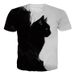 Unschlagbare Qualität 3D Digitaldruck Katze Haustier Kurzarm Lose Casual Herren T-Shirt_voghion.com