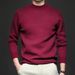New Autumn Solid Color Half Turtleneck Slim Fit Sweater For Men Youth Base Shirt Men's Clothing_voghion.com