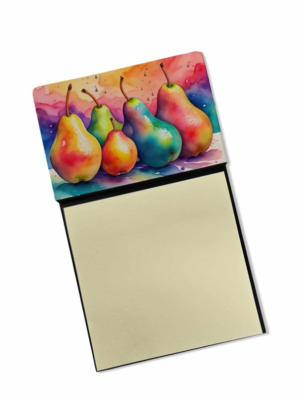NEW Colorful Pears Sticky Note Holder Refillable Dispenser Self-Sticky Note Pads, Memo Pads Blank Desk Accessories_voghion.com