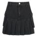 2023 spring and summer new European and beautiful clothing sexy workwear style bag retro pleated denim skirt manufacturer wholesale_voghion.com
