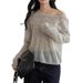 Pull en mohair fin, doux et duveteux, style délicat, pour femme, collection printemps 2025, coupe ample et élégante._voghion.com