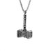 Mighty Thunder God Hammer Herren-Halsketten-Anhänger, trendiger künstlicher alter Gussschmuck, Modeschmuck-Anhänger_voghion.com
