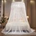 Round Canopy Mosquito Net For Single/Double Bed - Premium Dense Weave Hanging Princess Bed Canopy With 360° Protection_voghion.com