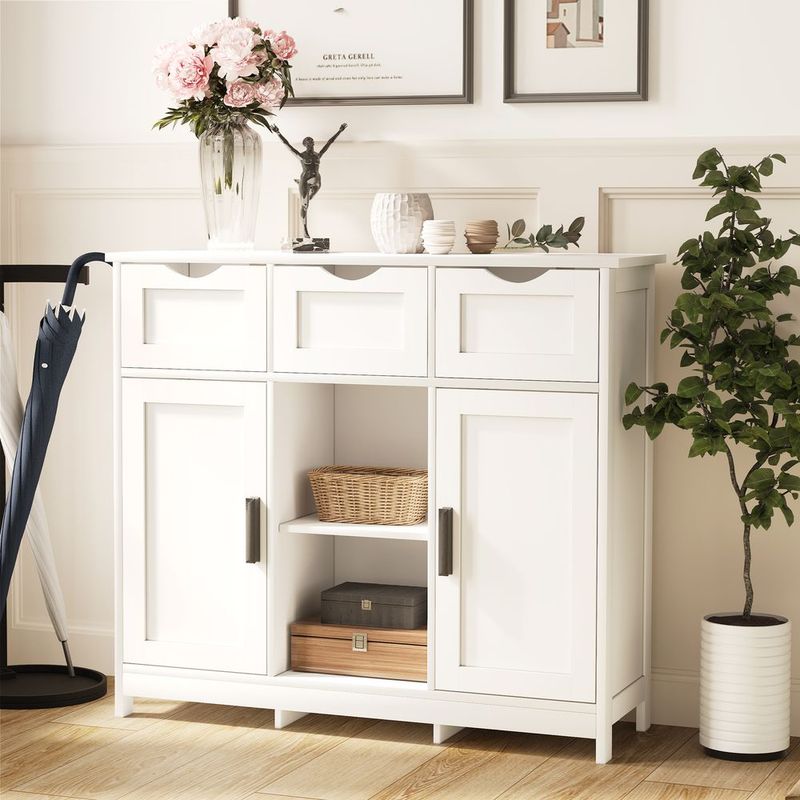 Storage Cabinets,Wooden Floor Cabinet,with Drawers And Shelves Storage Cabinets,Accent Cabinet For Living Room,Bedroom,Bathroom Furniture Home Decor_voghion.com