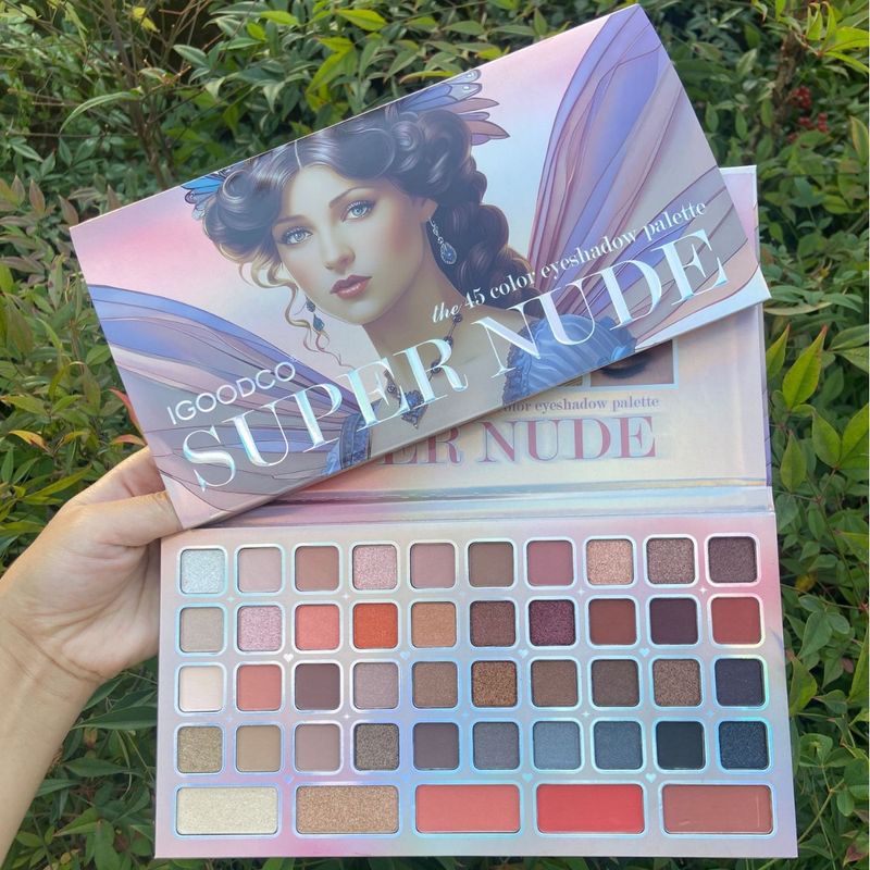 Make-up-Sets 45 Farbe Lidschatten-Palette Matt Perlglanz Erde Farbe Make-Up-Palette Verarbeitung_voghion.com