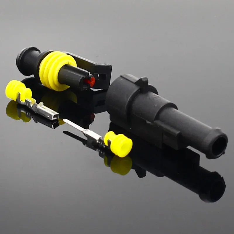 2-5 Sets Kit 2 Pin 1/2/3/4/5/6 Pins Way AMP Super Seal Waterproof Electrical Wire Connector Plug For Car Waterproof_voghion.com