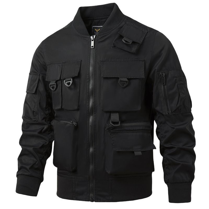 Herrenbekleidung Herren Fliegerjacke Wasserdicht Winddicht Vintage Arbeitskleidung Bomberjacke Mit Mehreren Taschen Für Outdoor Freizeitkleidung​_voghion.com