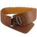 New Diagonal Elastic Ultra Wide Waistband With Snake And Crocodile Pattern Decoration For Women's Waist Cover_voghion.com