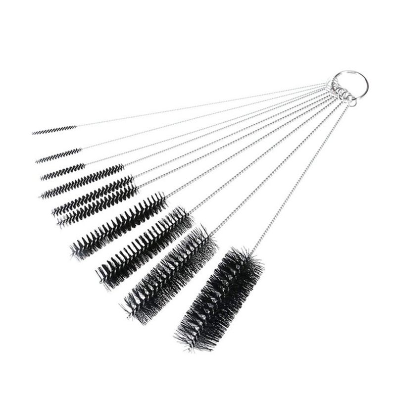 10Pcs/Set Coffee Machine Bottle Tube Straw Brush Washing Scrubber Cleaning Tool_voghion.com