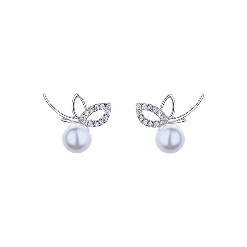 VENUS Sterling Sier papillon boucles d'oreilles pour femmes fille cadeau bijoux avec cristal livraison directe en gros_voghion.com
